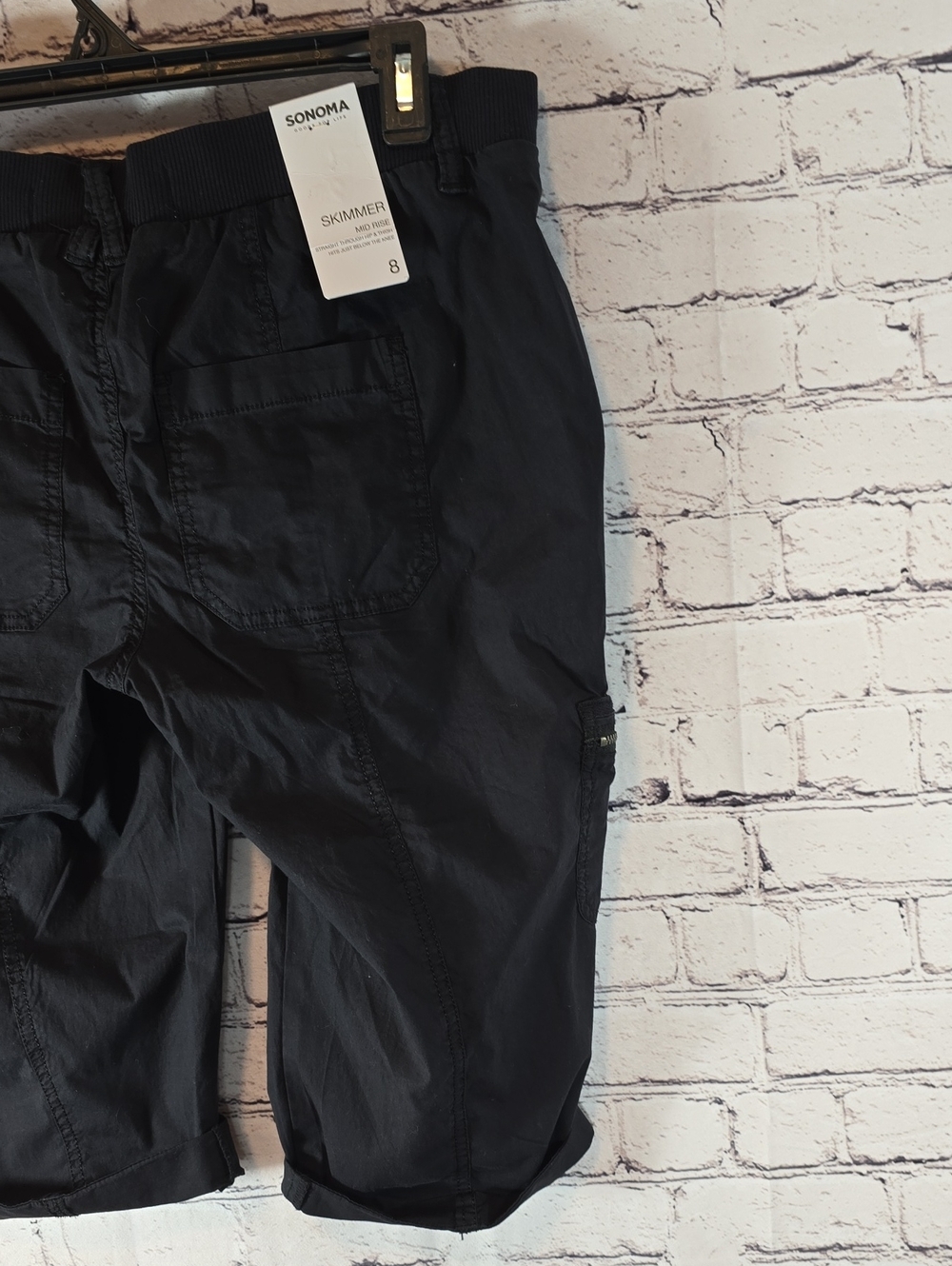 Sonoma Black Mid Rise Capri Pants Size 8 NWT - Picture 9 of 13